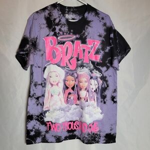 Bratz 2001 Purple & Black Tie Dye Tshirt Size Large